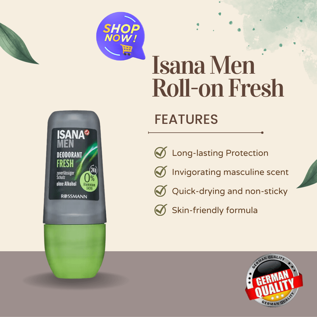 ISANA MEN - Deodorant Deodorant Roll-On Fresh 50 ml - Cosmewa