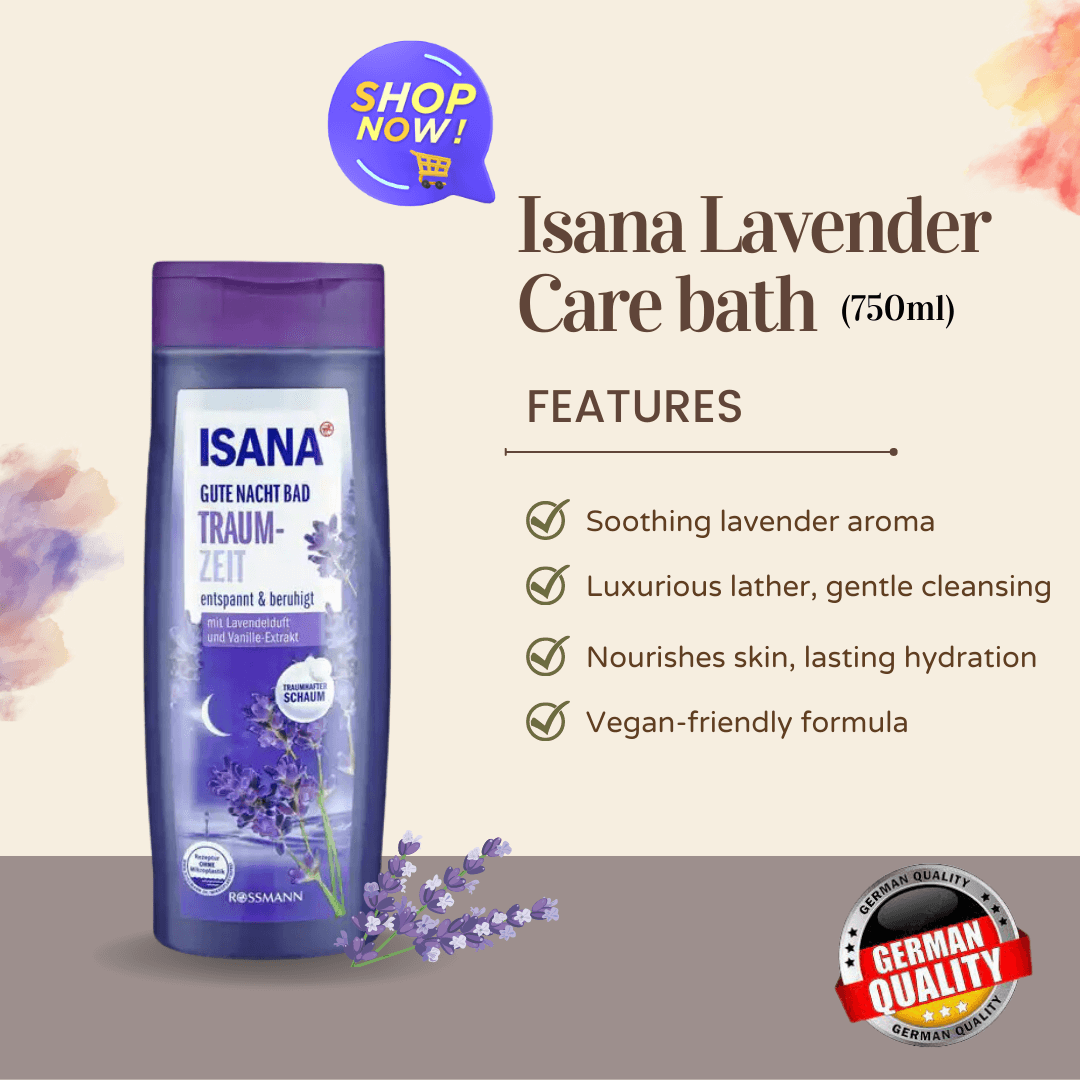 ISANA - Lavender Dreamtime Cream Bath 750ml - Cosmewa