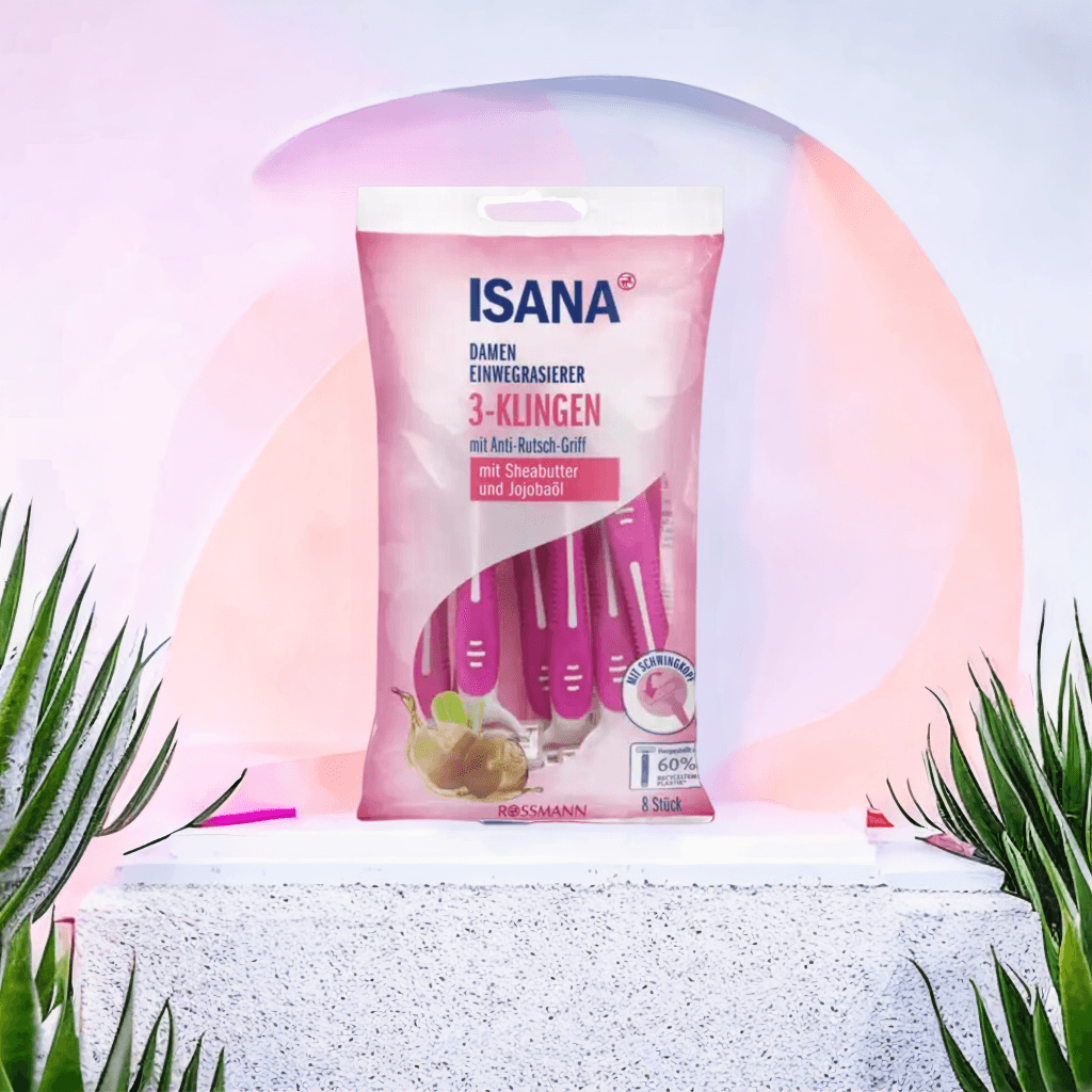 ISANA - Ladies Disposable Razor 3-Blade Pack of 8 - Cosmewa