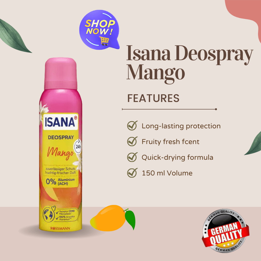 ISANA - Deospray Mango 150 ml - Cosmewa